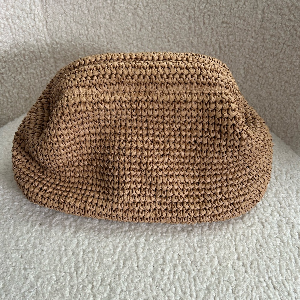 SOLD- COS Raffia clutch